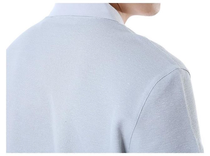 Thom Browne Polo in lino e cotone a tre strisce (Gray) - vista 24