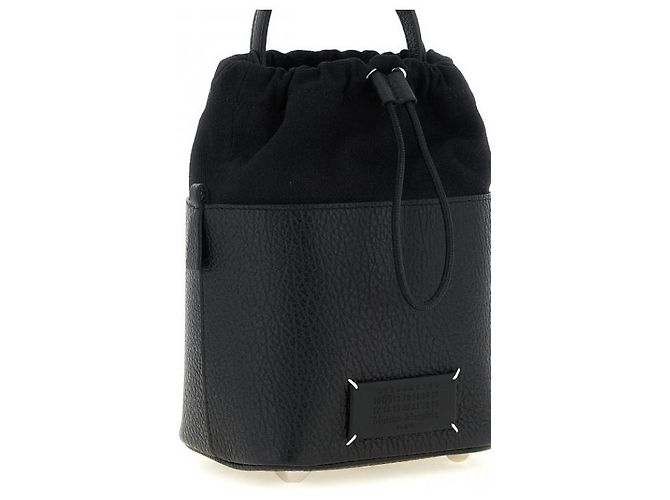Maison Martin Margiela Maison Margiela 5AC Piccola borsa a secchiello nera - vista 6