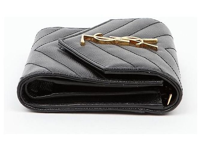 Autre Marque Cartera compacta de piel Monogram Matelassé Black Gold - vista 4