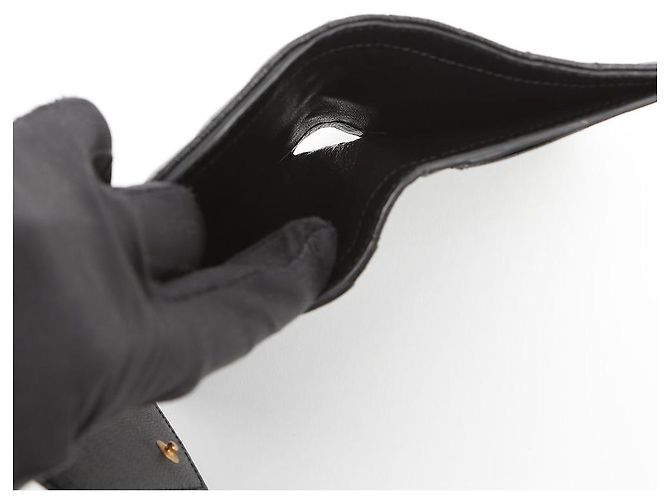 Autre Marque Cartera compacta de piel Monogram Matelassé Black Gold - vista 7