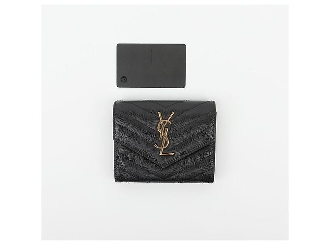 Autre Marque Cartera compacta de piel Monogram Matelassé Black Gold - vista 8