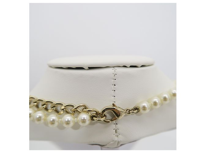 Chanel Collana di perle con pendente Logo Classic Back - vista 6