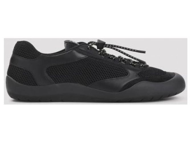 Prada Sneakers Speedlock in pelle e mesh - vista 5