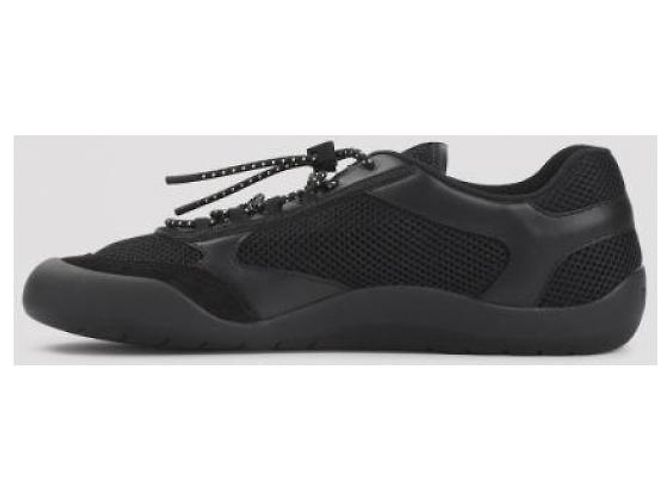 Prada Sneakers Speedlock in pelle e mesh - vista 6