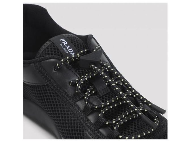 Prada Sneakers Speedlock in pelle e mesh - vista 8
