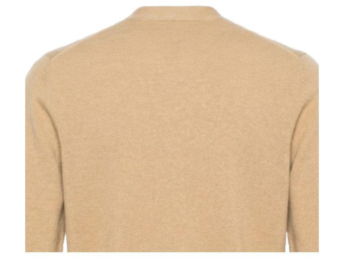 Comme Des Garcons Beiger Wollcardigan mit weißem Herz-Patch - Ansicht 11
