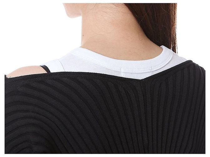 Jacquemus Gerippte Crop-Cardigan mit Mikro-Gold-Logo - Ansicht 16