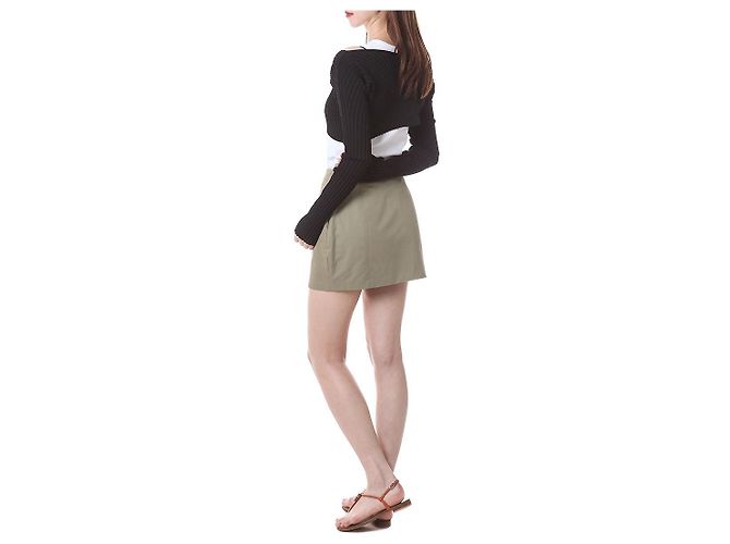 Jacquemus Gerippte Crop-Cardigan mit Mikro-Gold-Logo - Ansicht 17