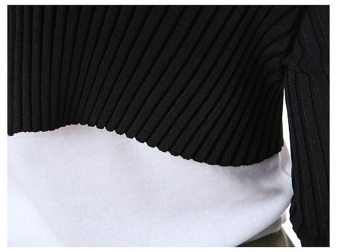 Jacquemus Gerippte Crop-Cardigan mit Mikro-Gold-Logo - Ansicht 24