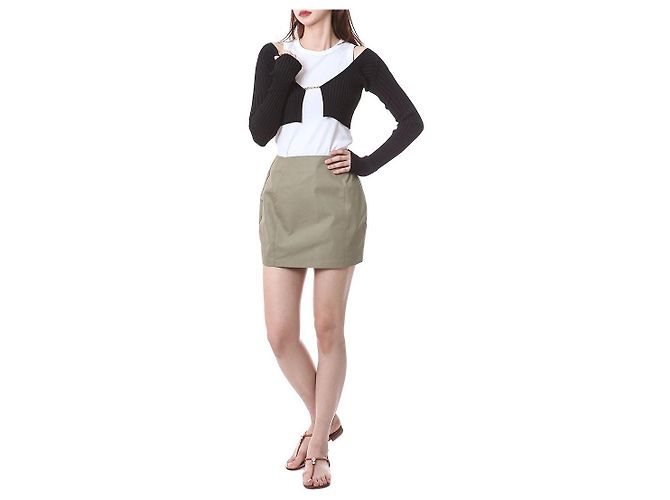 Jacquemus Gerippte Crop-Cardigan mit Mikro-Gold-Logo - Ansicht 8