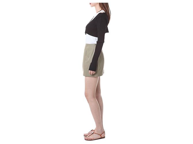 Jacquemus Gerippte Crop-Cardigan mit Mikro-Gold-Logo - Ansicht 9