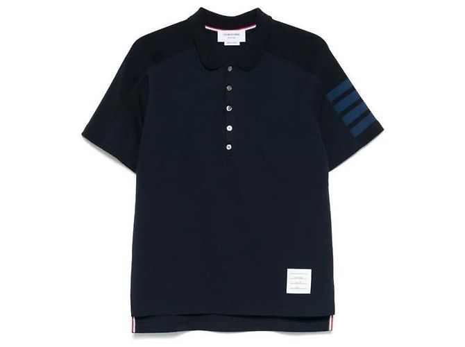 Thom Browne Baumwoll-Polohemd mit kurzen Ärmeln - Ansicht 6