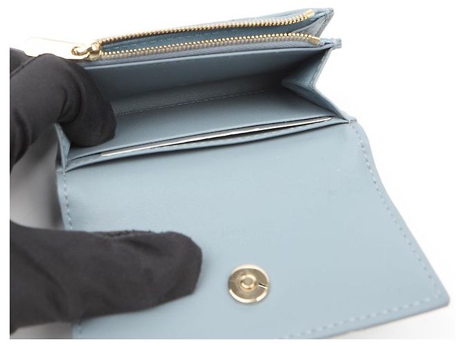 Dior Geldbörse Cloud Blue Leder - Ansicht 11