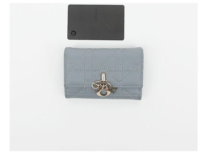 Dior Geldbörse Cloud Blue Leder - Ansicht 12
