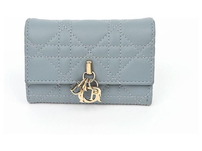 Dior Geldbörse Cloud Blue Leder - Ansicht 2