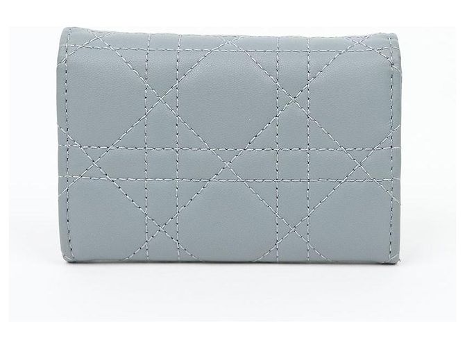 Dior Geldbörse Cloud Blue Leder - Ansicht 4