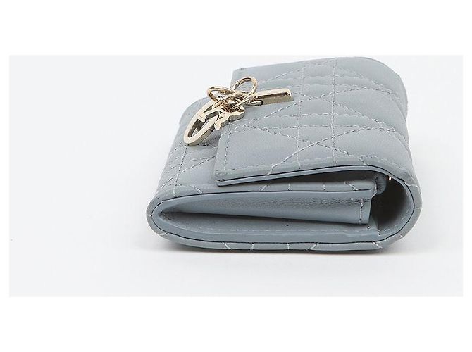 Dior Geldbörse Cloud Blue Leder - Ansicht 5