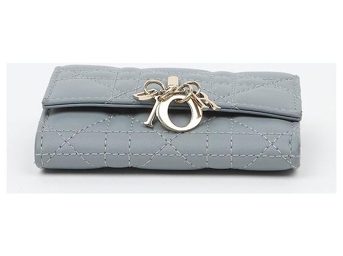 Dior Geldbörse Cloud Blue Leder - Ansicht 6