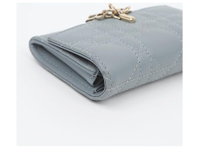 Dior Geldbörse Cloud Blue Leder - Ansicht 9