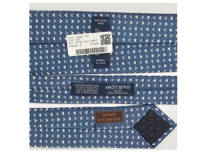 Hermès Cravatta Love-Love Tie cm in seta da uomo Blu - vista 10