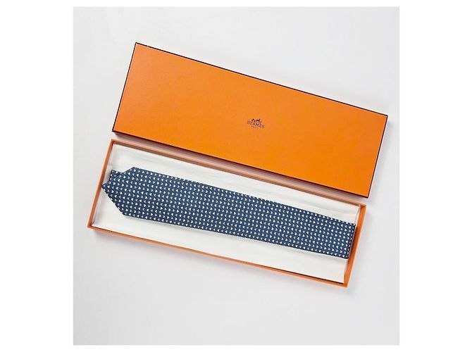 Hermès Cravatta Love-Love Tie cm in seta da uomo Blu - vista 11