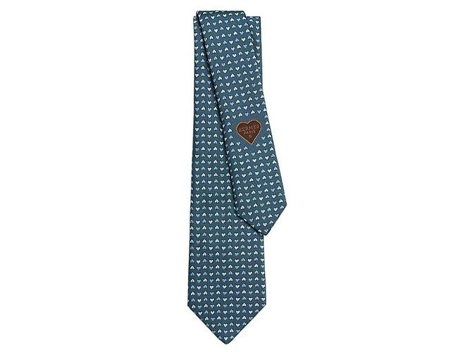 Hermès Cravatta Love-Love Tie cm in seta da uomo Blu - vista 2