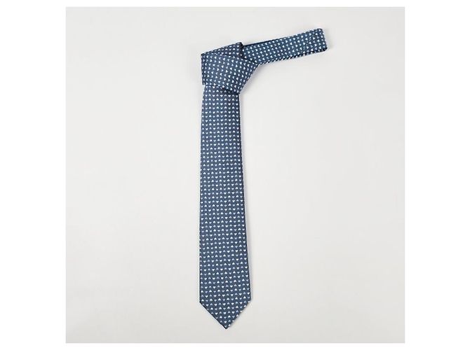 Hermès Cravatta Love-Love Tie cm in seta da uomo Blu - vista 4