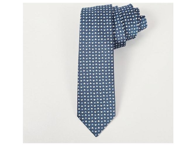 Hermès Cravatta Love-Love Tie cm in seta da uomo Blu - vista 5