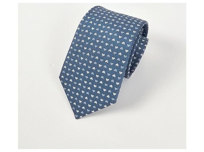 Hermès Cravatta Love-Love Tie cm in seta da uomo Blu - vista 6