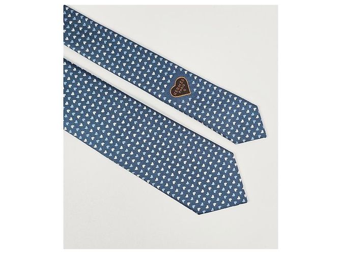 Hermès Cravatta Love-Love Tie cm in seta da uomo Blu - vista 8