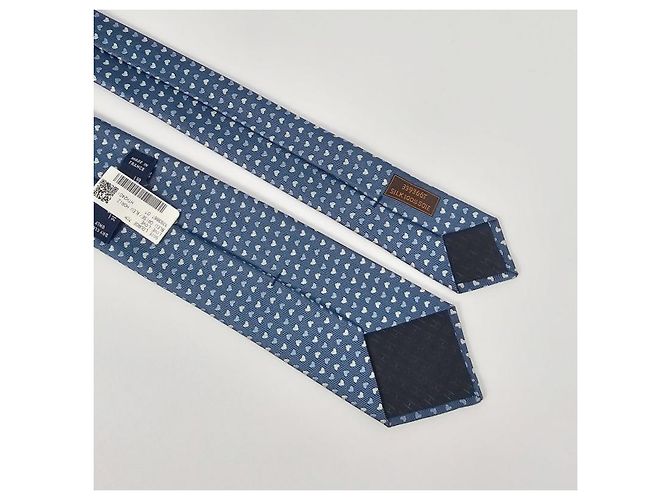 Hermès Cravatta Love-Love Tie cm in seta da uomo Blu - vista 9