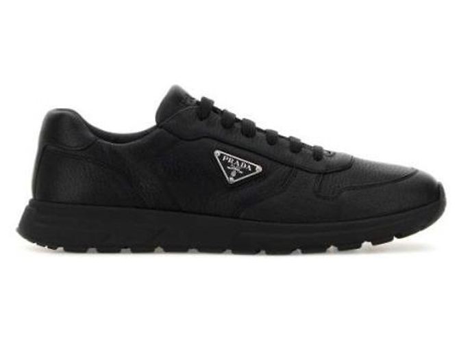 Sneakers Prada in pelle di cervo nera - vista 4