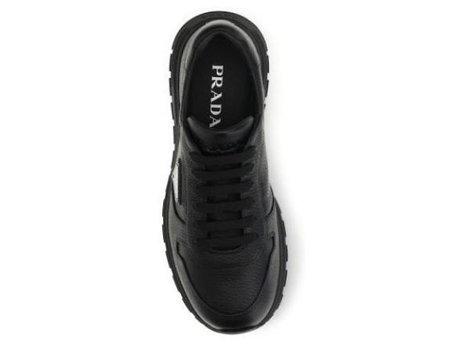 Sneakers Prada in pelle di cervo nera - vista 7