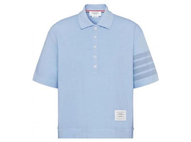Thom Browne Overdyed Bar Jersey- Polo - Ansicht 4