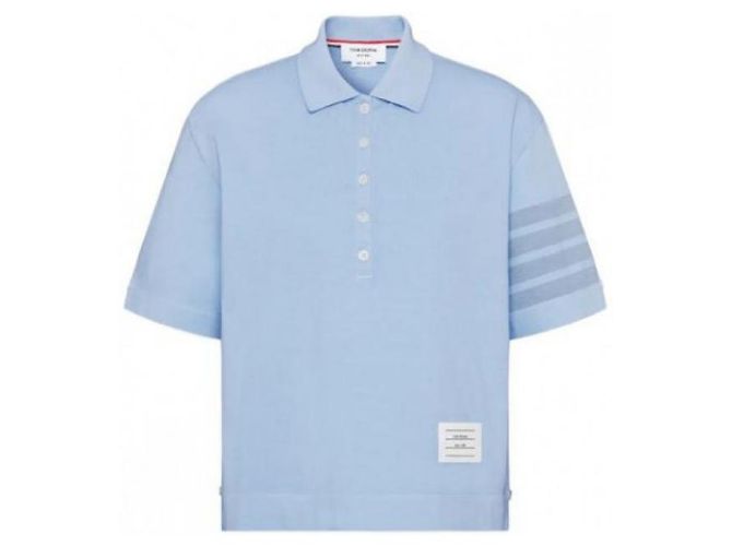 Thom Browne Overdyed Bar Jersey- Polo - Ansicht 5