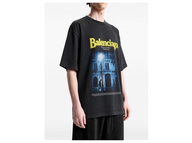 Balenciaga T-Shirt Medium Fit Wasched Black - Ansicht 7