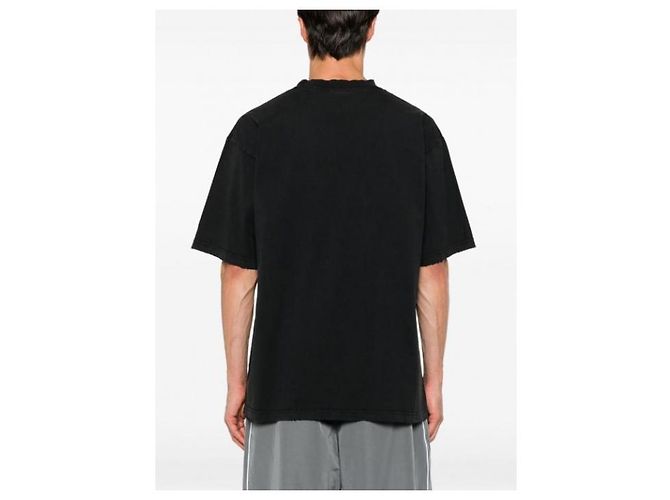 Balenciaga T-Shirt Medium Fit Wasched Black - Ansicht 8
