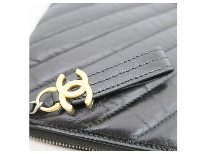 Chanel Clutch Gabrielle CC Logo New Medium Nera - vista 6