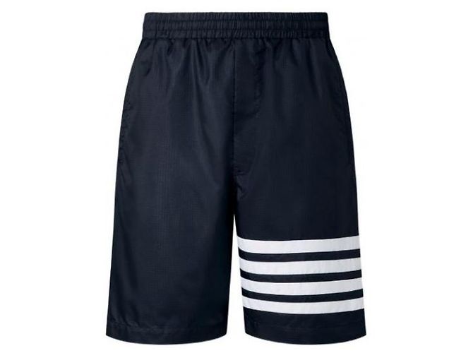 Thom Browne Pantaloncini TRACK RIPSTOP 4-BAR Navy - vista 4