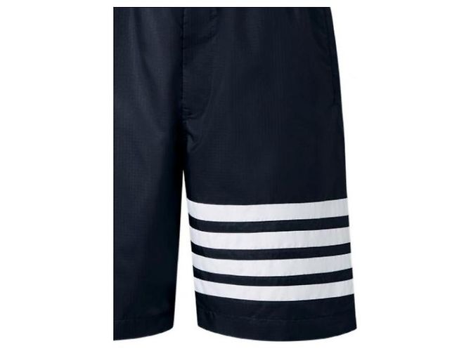 Thom Browne Pantaloncini TRACK RIPSTOP 4-BAR Navy - vista 5