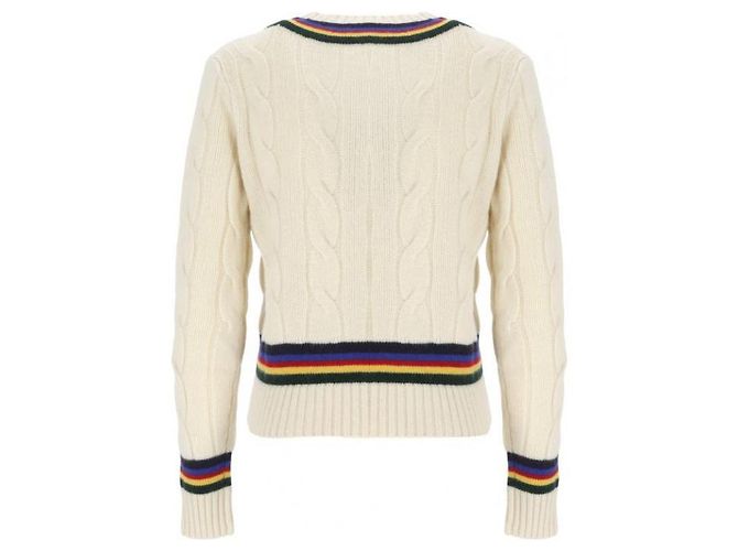 POLO RALPH LAUREN Cricket Pullover Creme Kaschmir Wolle - Ansicht 6
