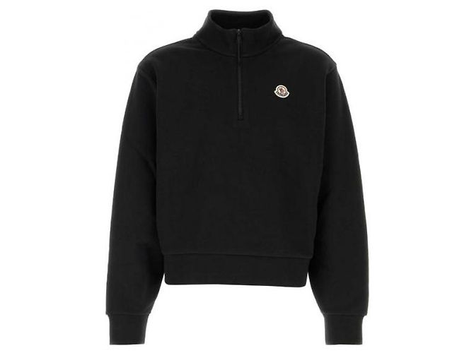Moncler Half-Zip Sweatshirt Schwarz - Ansicht 4