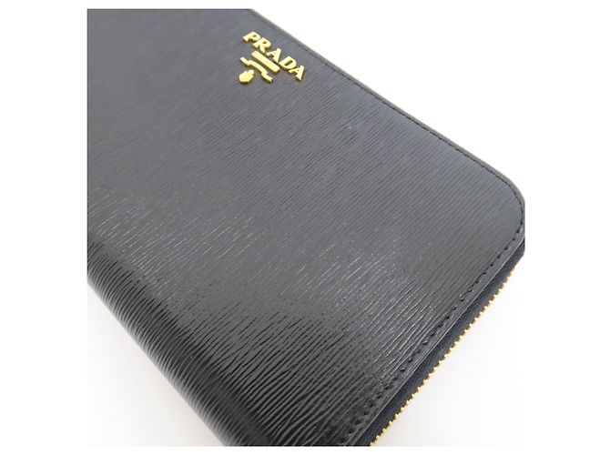 Prada Cartera larga con cremallera de metal negro - vista 5