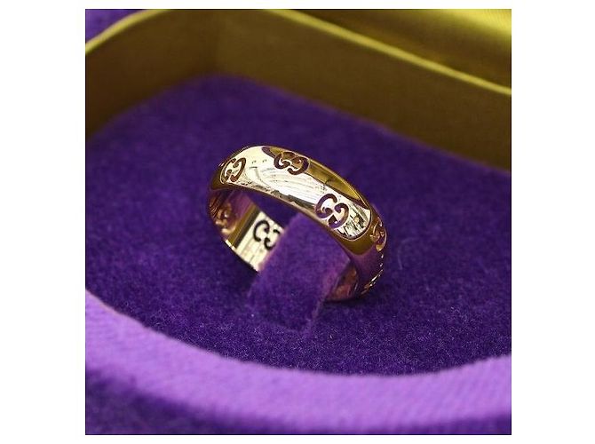 Gucci Anello sottile GG Icon in oro giallo - vista 6