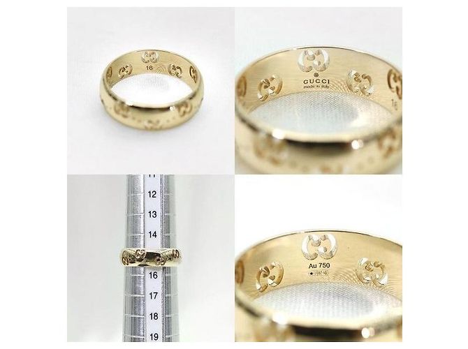 Gucci Anello sottile GG Icon in oro giallo - vista 7
