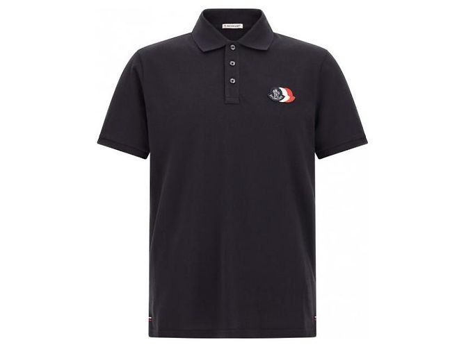 Moncler Piqué- Polohemd aus Baumwolle mit Logo-Patch - Ansicht 4