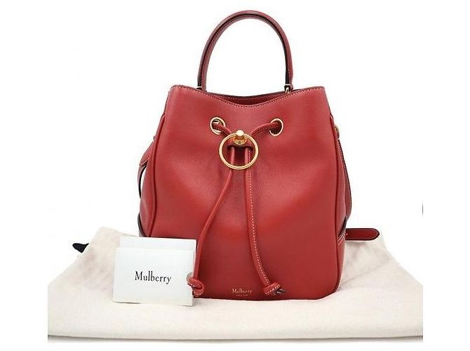 Mulberry Picca borsa bucket Hamstead in vitello Hibiscus Red - vista 2