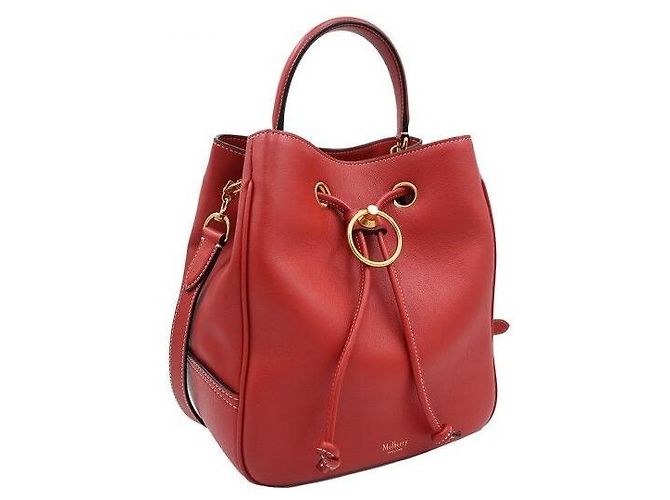 Mulberry Picca borsa bucket Hamstead in vitello Hibiscus Red - vista 3