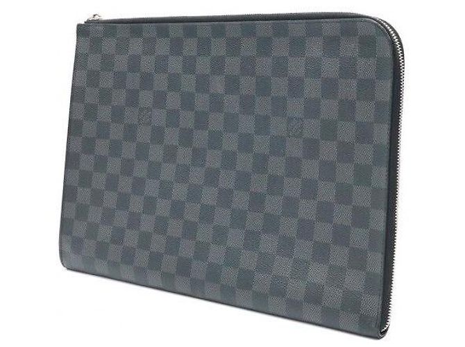 Louis Vuitton Pochette Jour GM Clutch in Canvas Damier Graphite - vista 2