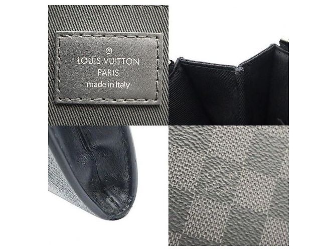 Louis Vuitton Pochette Jour GM Clutch in Canvas Damier Graphite - vista 6